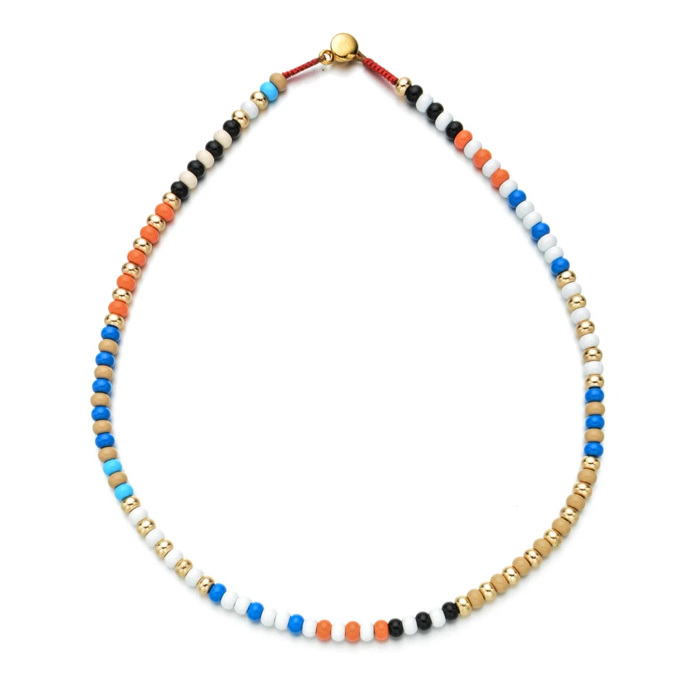 Rainbow bead necklace
