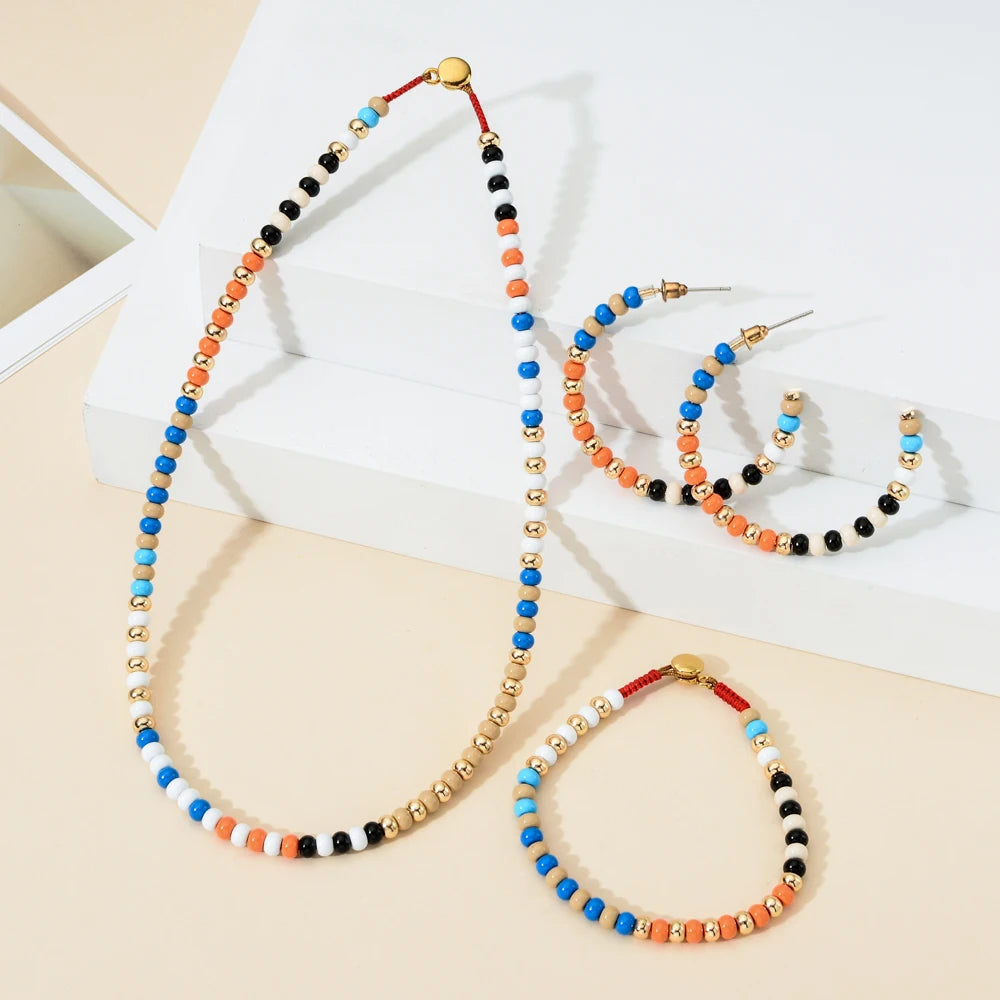 Rainbow bead necklace