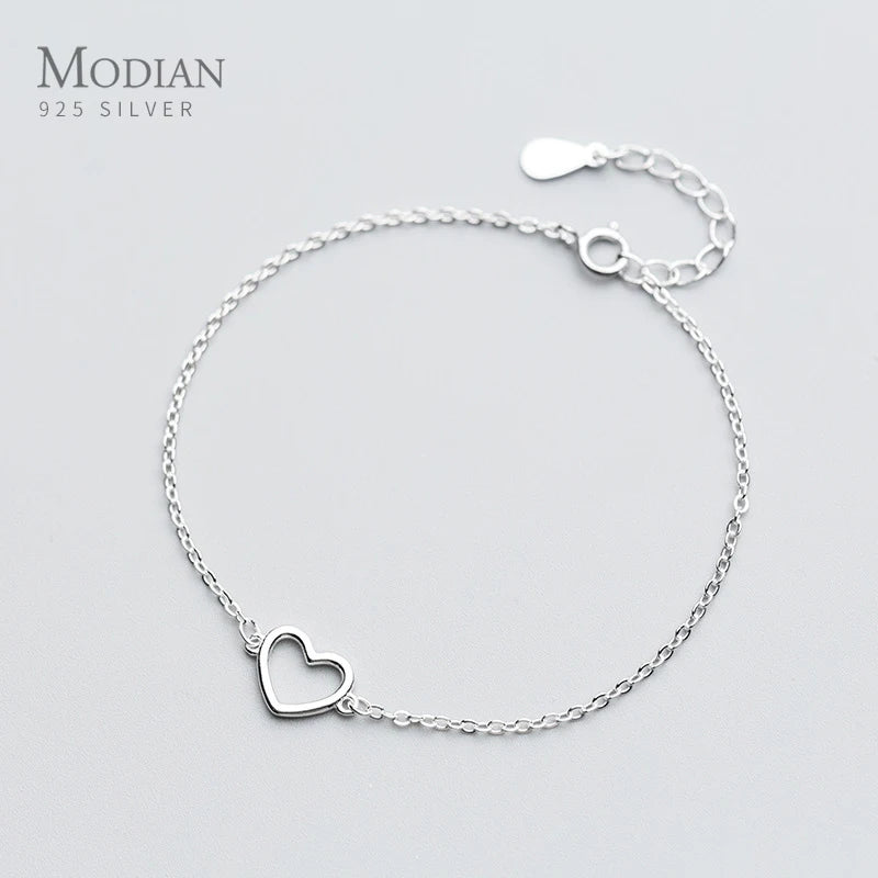 Bracelet silver heart