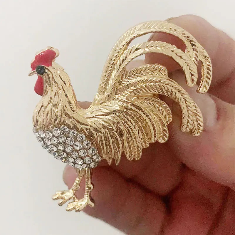 Rooster brooch