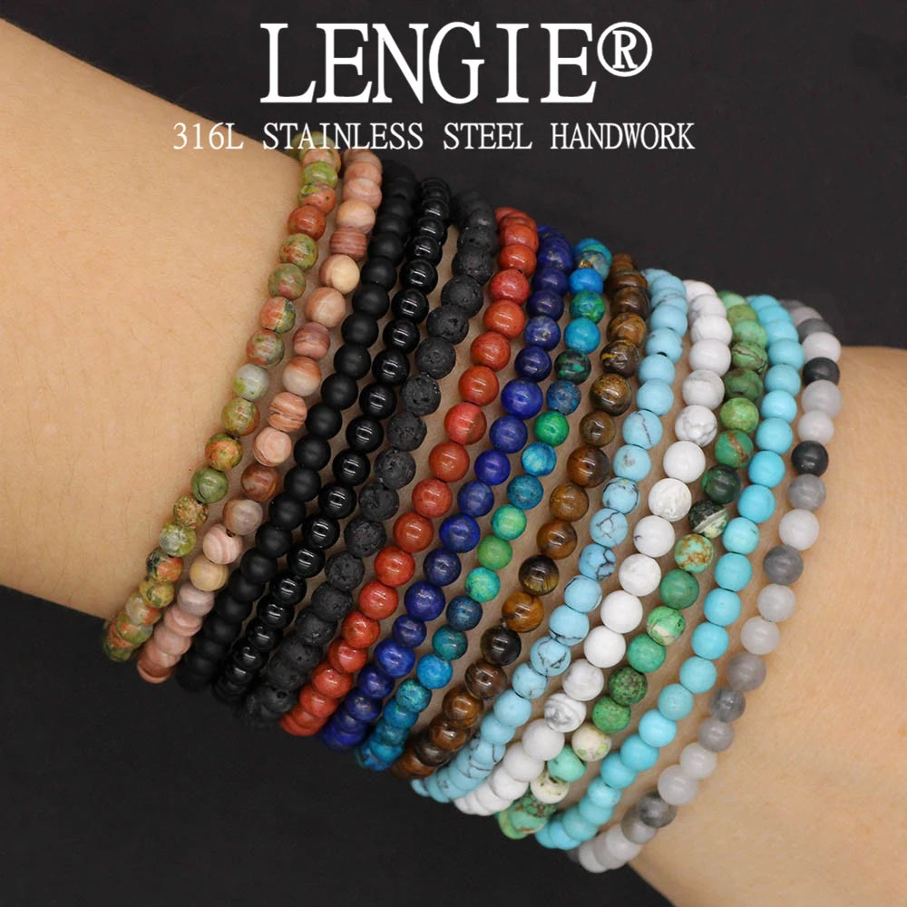 Stackable beaded bracelets