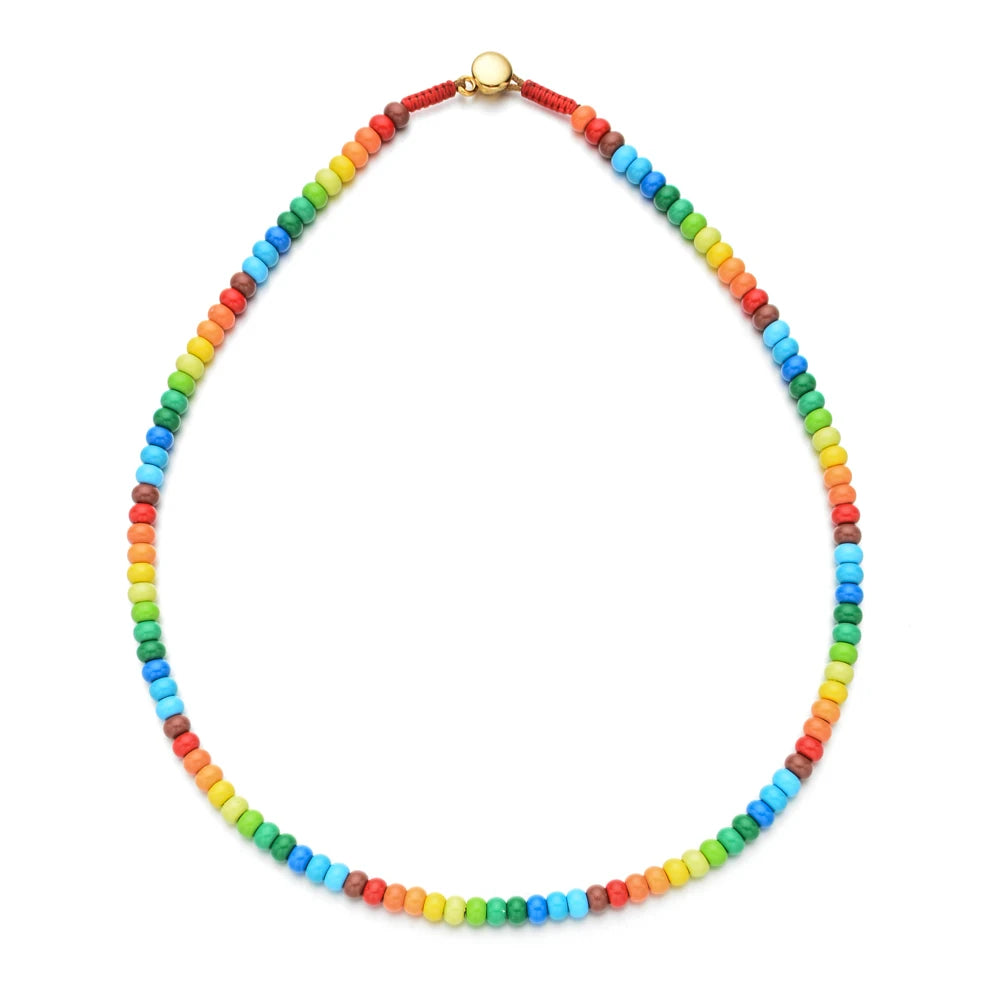 Rainbow bead necklace