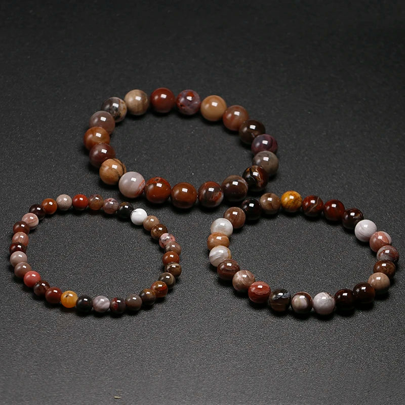 Bracelets with wooden beads