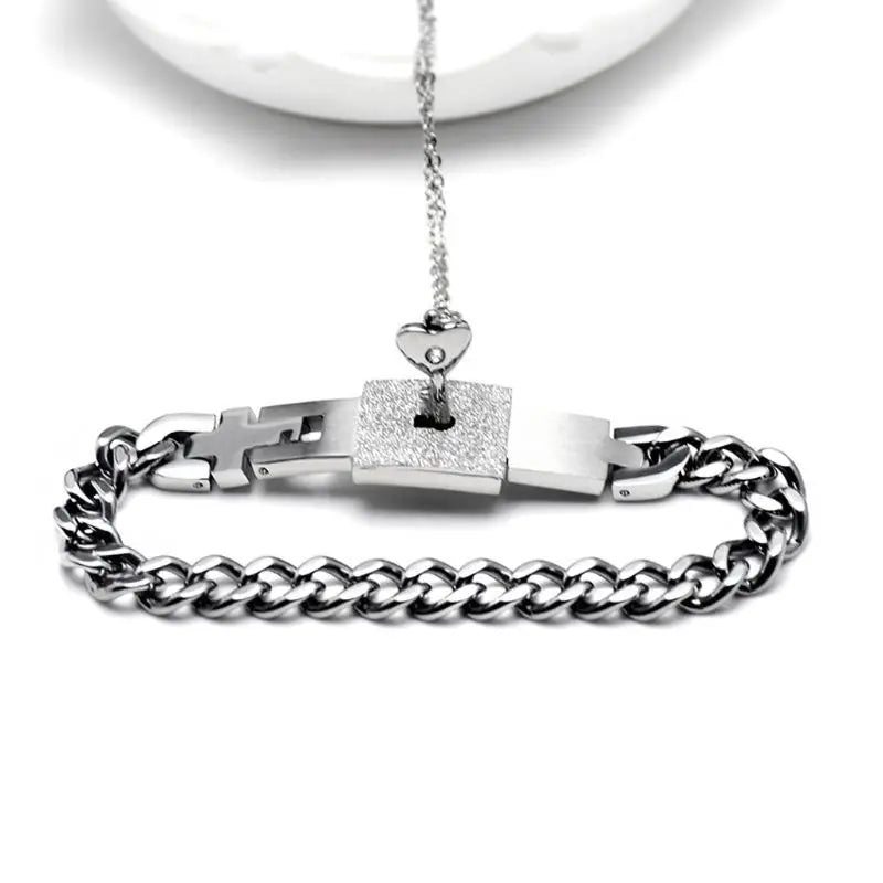 Lock and key bracelet