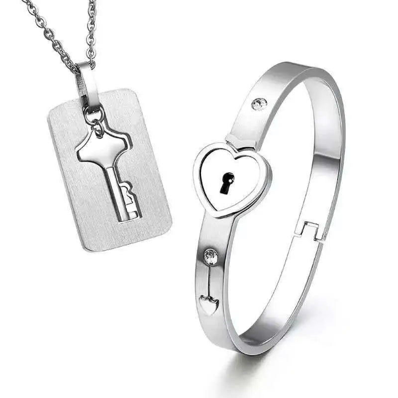 Lock and key bracelet