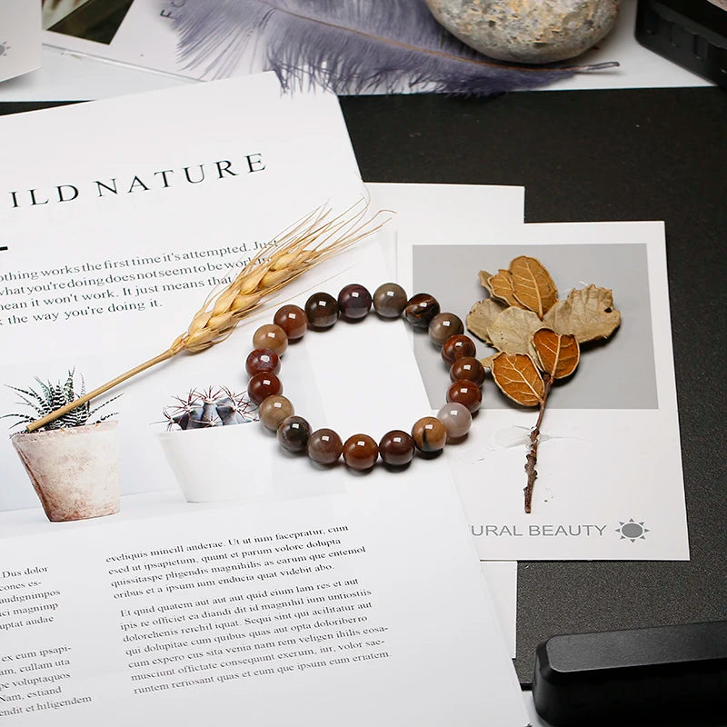 Bracelets with wooden beads