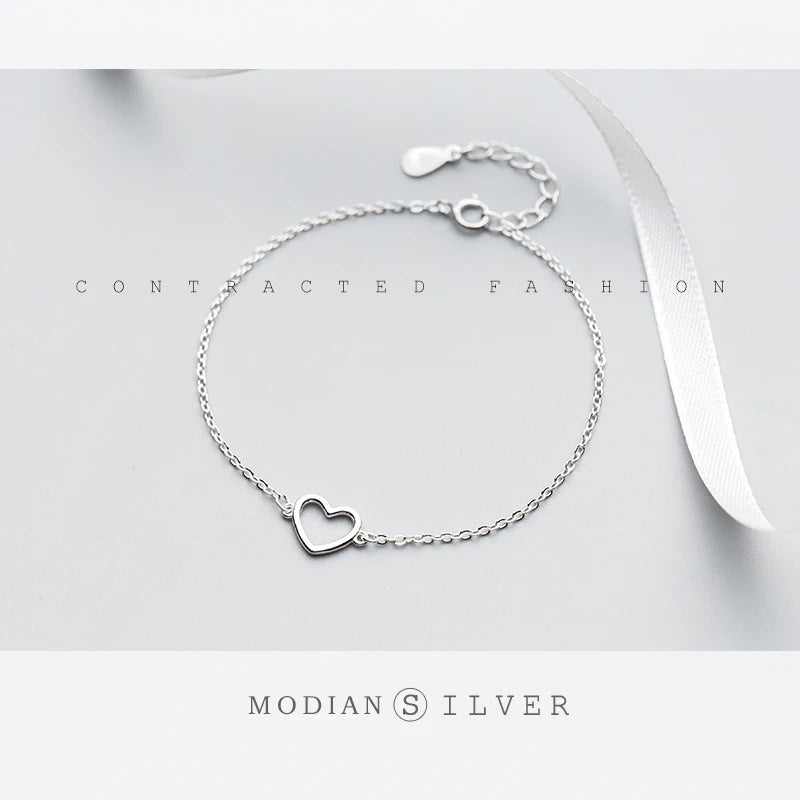 Bracelet silver heart