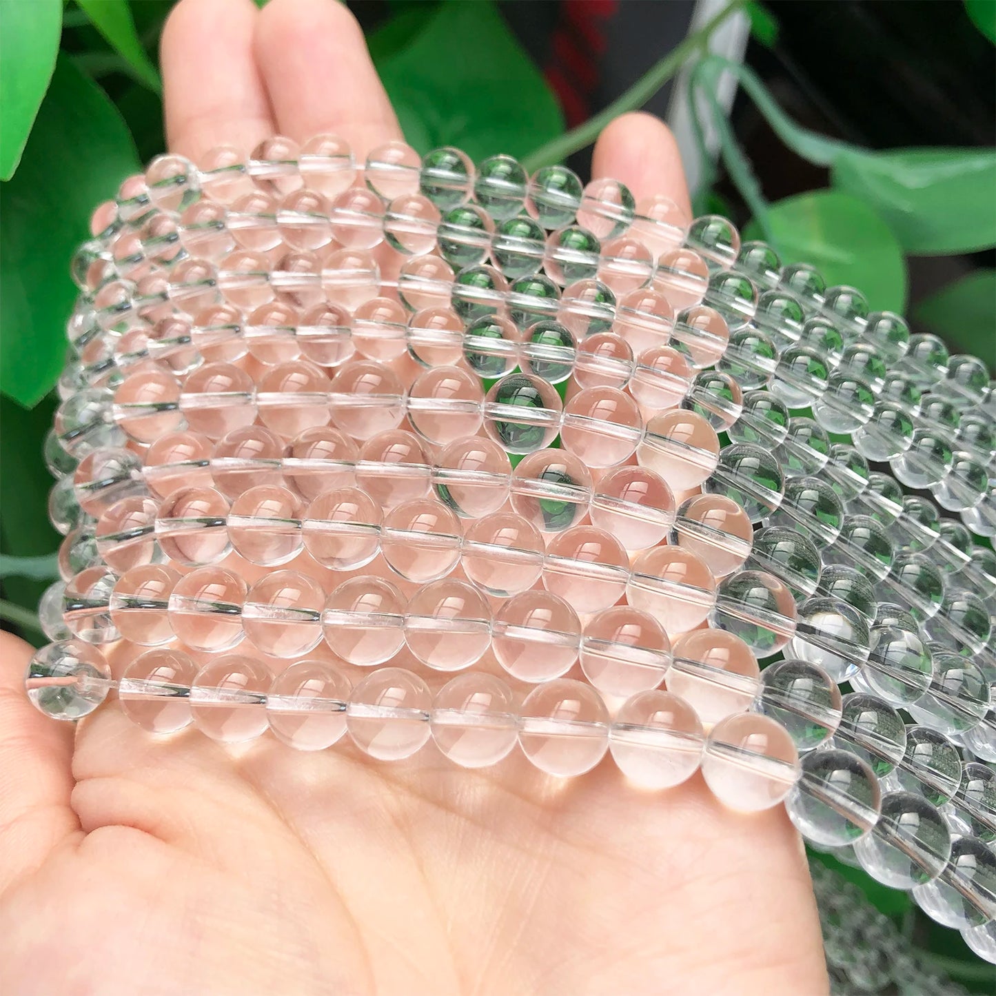 Clear glass beads