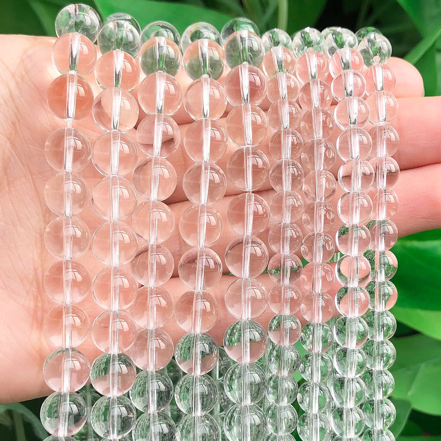 Clear glass beads