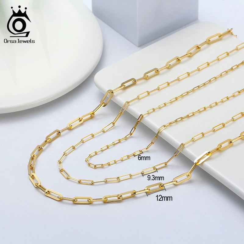 Gold box chain necklace