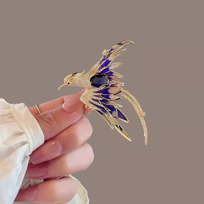 Phoenix bird brooch
