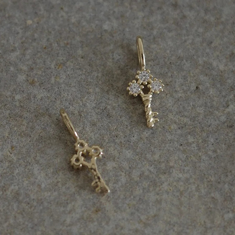 Gold necklace with key