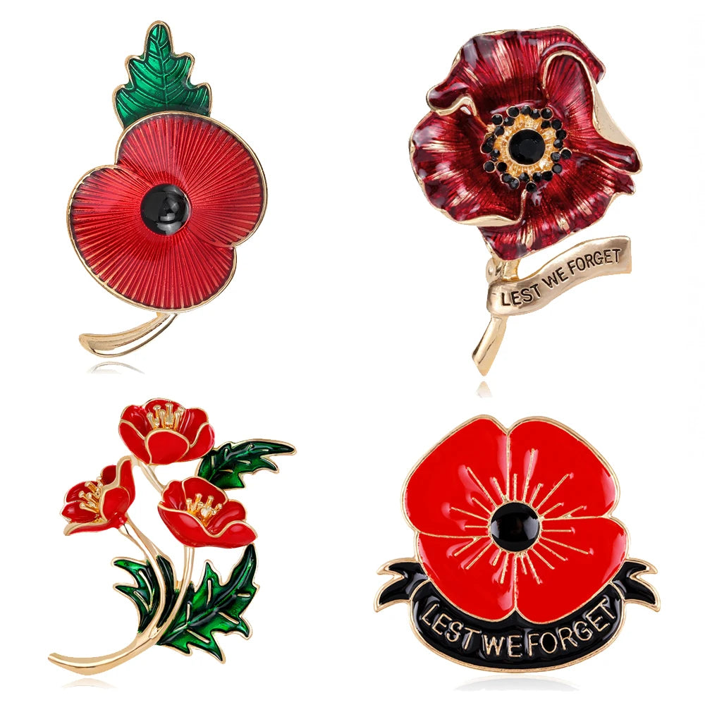 Poppy brooch