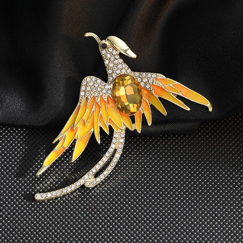 Phoenix bird brooch