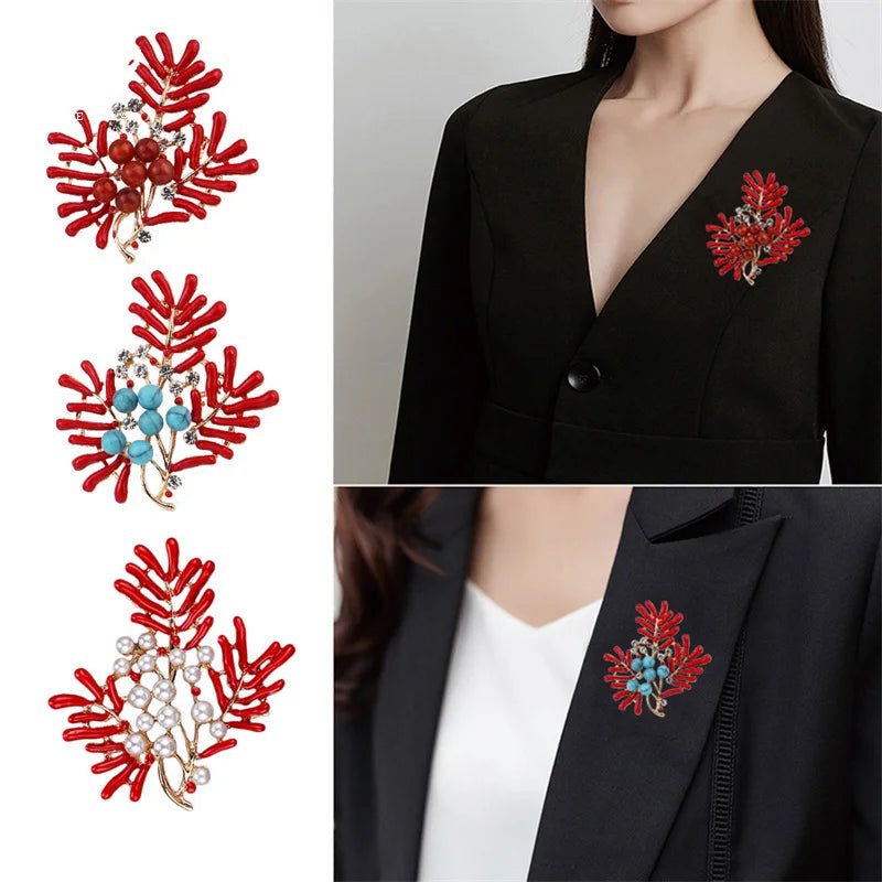 Coral brooch - Jewelry Universe - Jewelry making