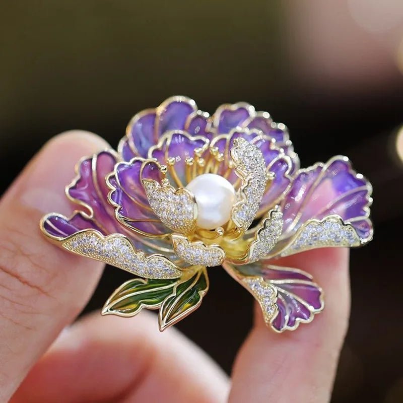 Red flower brooch - Jewelry Universe - Jewelry making