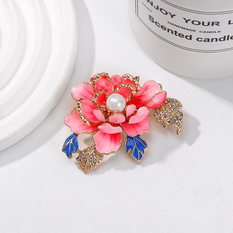 Red flower brooch - Jewelry Universe - Jewelry making