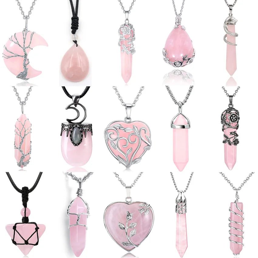 Rose quartz rose pendant - Jewelry Universe - Jewelry making