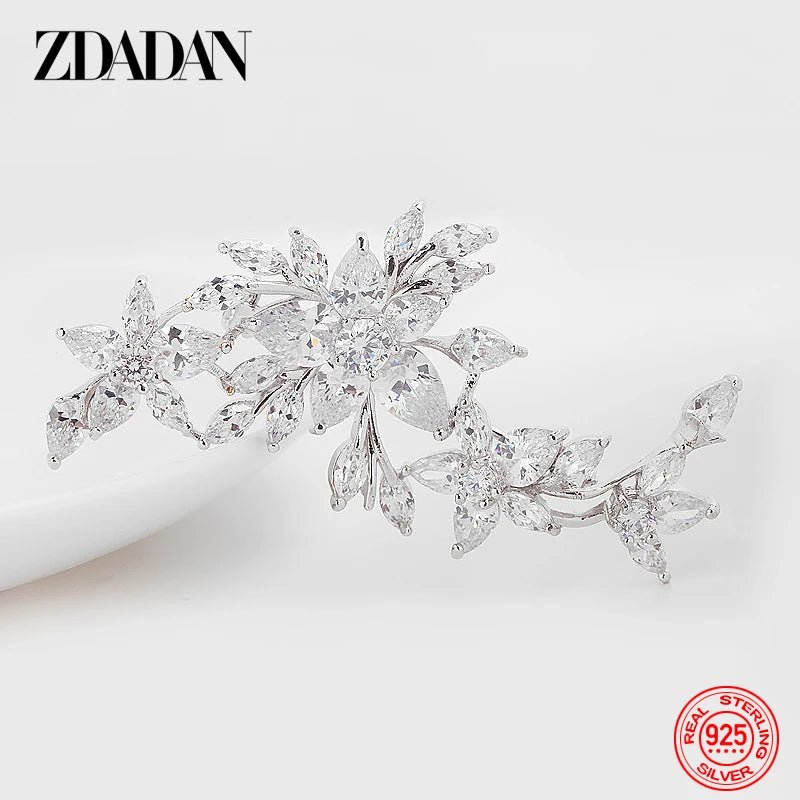 Sterling silver flower brooch - Jewelry Universe