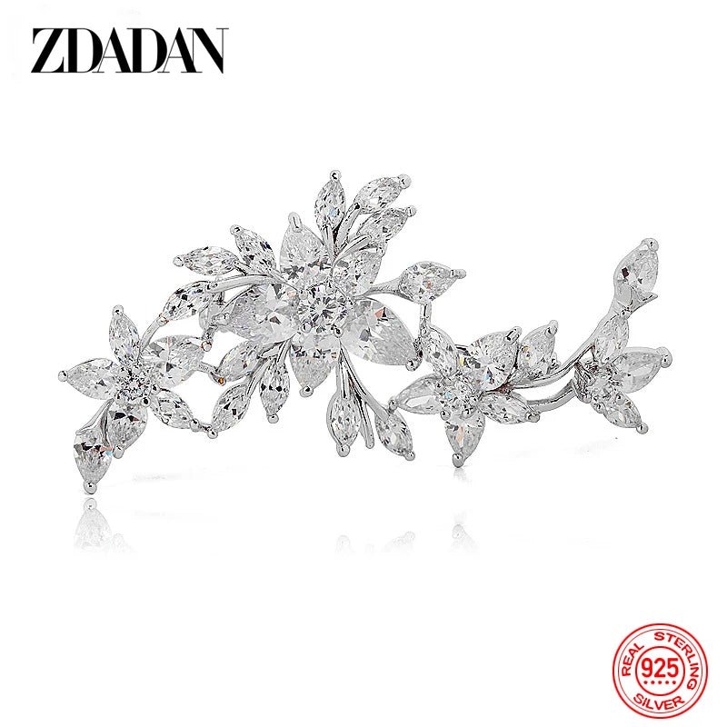 Sterling silver flower brooch - Jewelry Universe