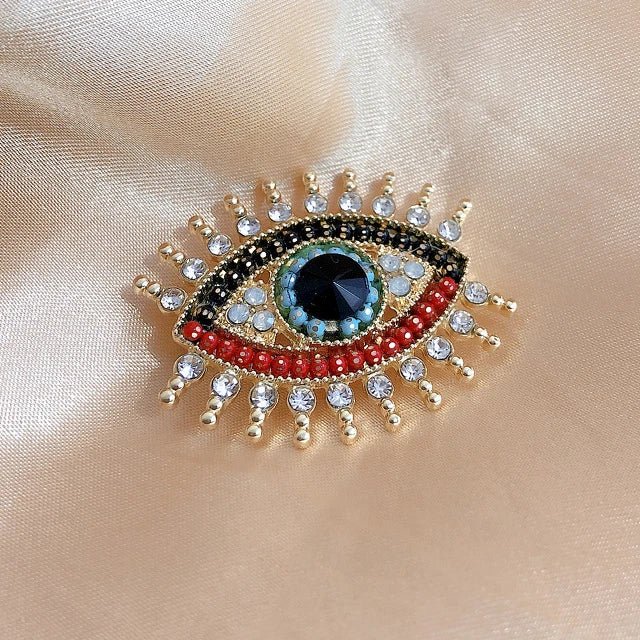 Vintage blue rhinestone brooch - Jewelry Universe