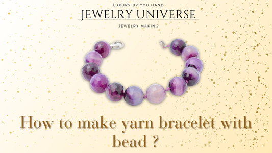 How to make yarn bracelet with bead ?