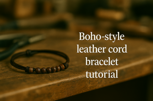 Boho-style leather cord bracelet tutorial