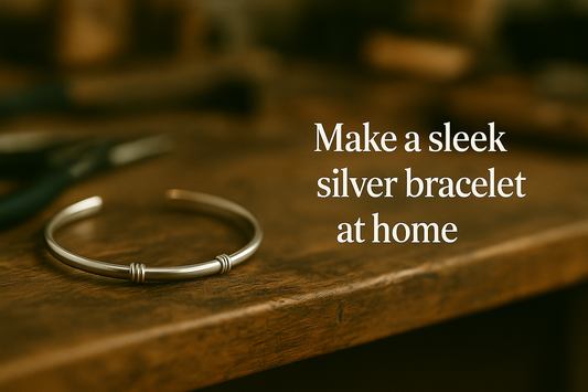 Make a sleek silver wire bracelet at home