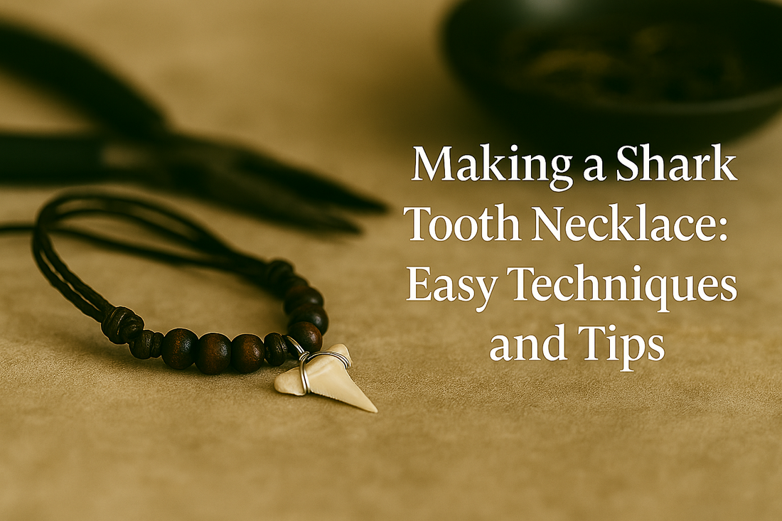 Making a shark tooth necklace for a unique ocean-inspired look