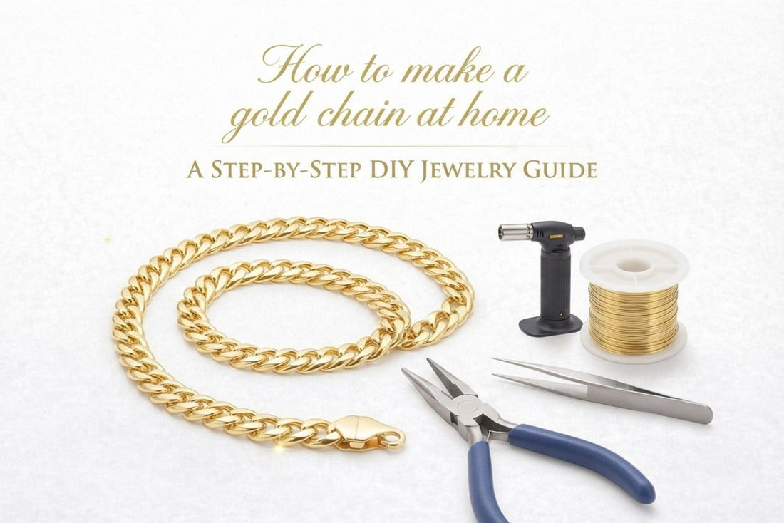 How to make a gold chain at home ?