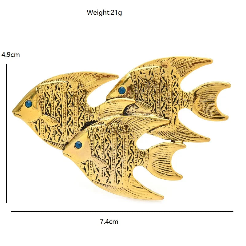 Trifari fish brooch