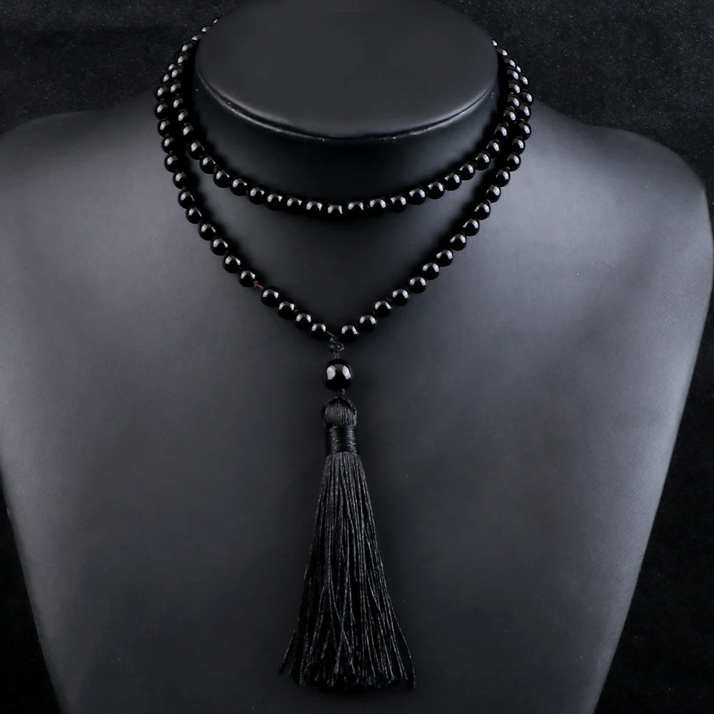 Black stone necklace