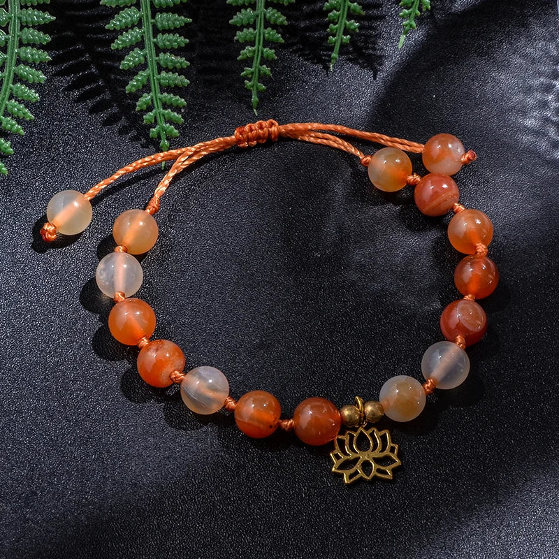 Orange beaded necklace