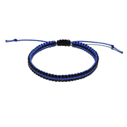 Thin blue line bracelet