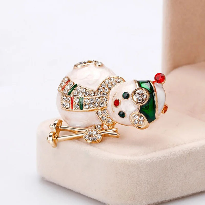 Snowman brooch