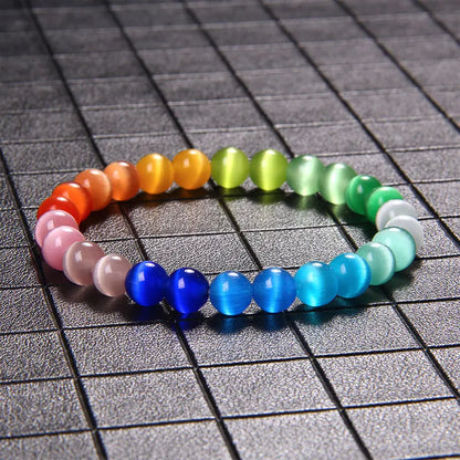 Rainbow bead bracelet