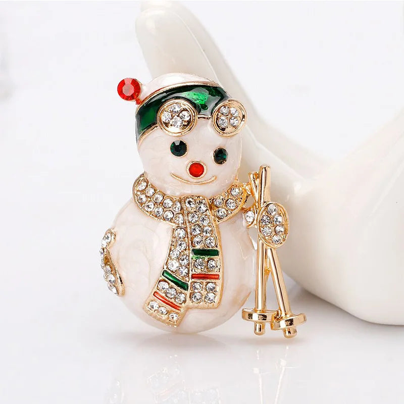 Snowman brooch