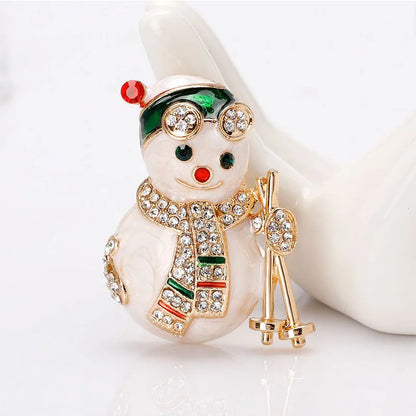 Snowman brooch