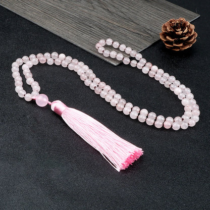 Pink bead necklace