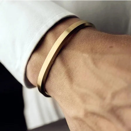 Mens gold cuff bracelet