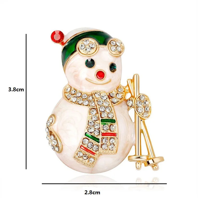 Snowman brooch