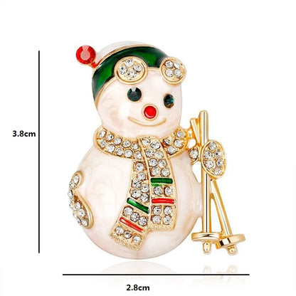 Snowman brooch