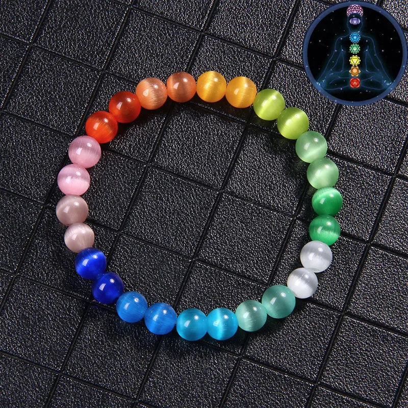 Rainbow bead bracelet