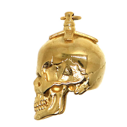 Gold skull pendant