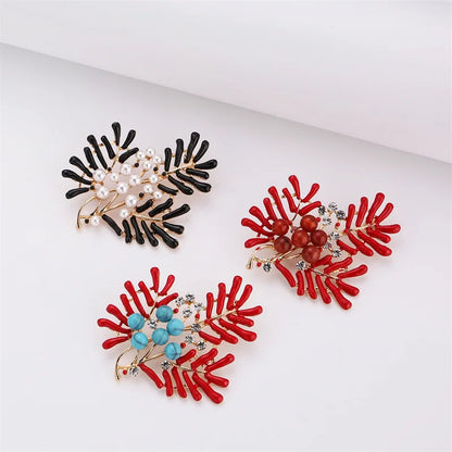 Coral brooch