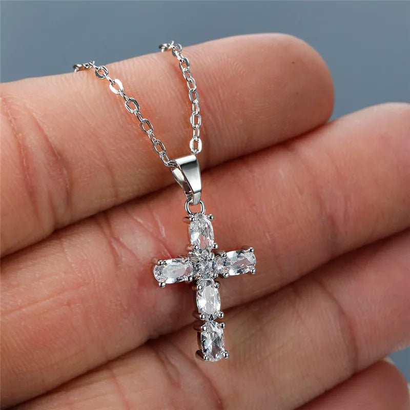 Crystal cross pendant