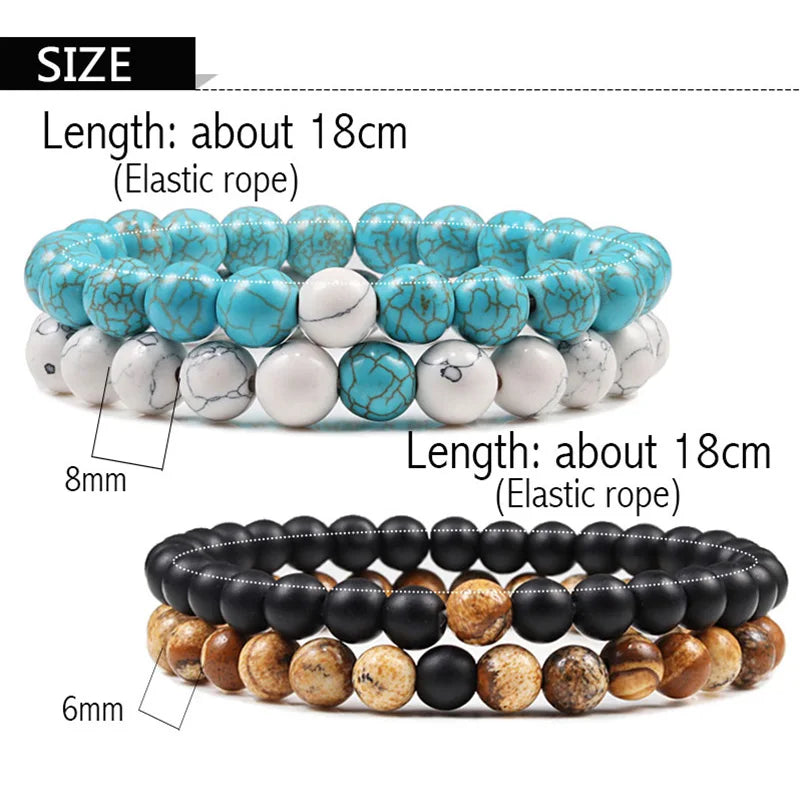 Stone bead bracelets