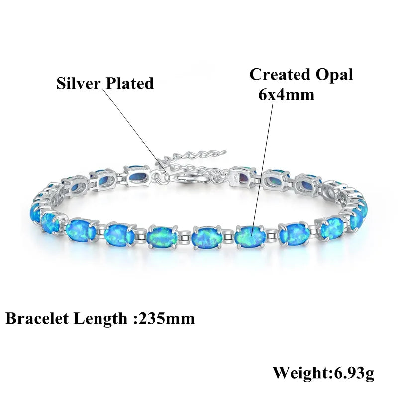 Opal tennis bracelet