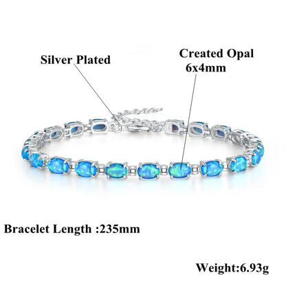 Opal tennis bracelet