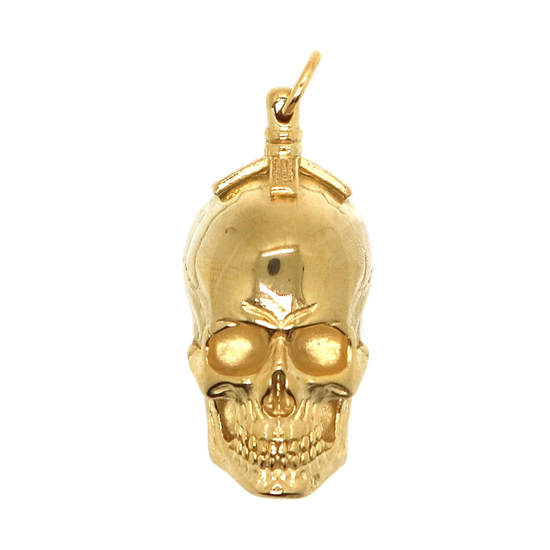 Gold skull pendant